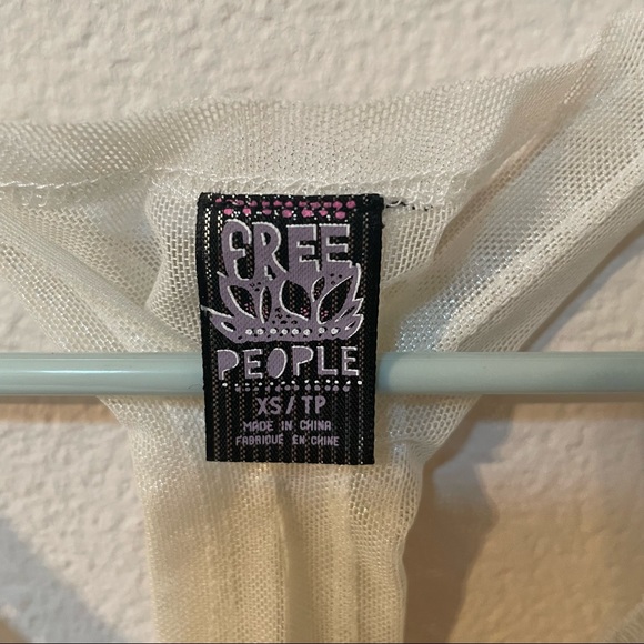 Free People Sheer Beaded Lace Top Lingerie - Picture 2 of 4